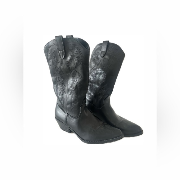Madden Girl Shoes - Madden Girl: Black Cowboy Cowgirl Boots